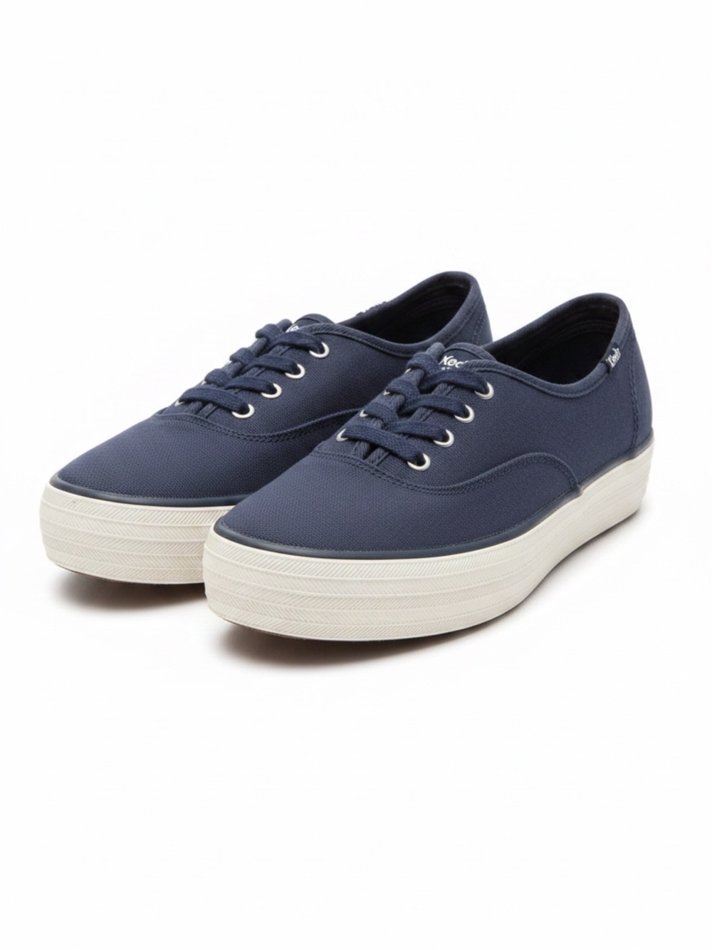 Keds Navy Canvas Low-Top Platform Sneakers